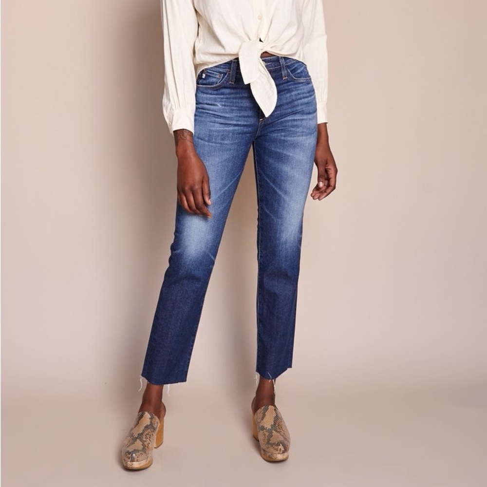 AG The Isabelle High Rise Straight Crop Denim
